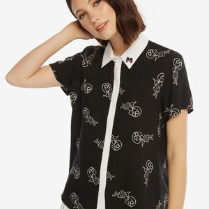 NWOT Disney Pixar Incredibles Edna Mode Button Up Boxlunch